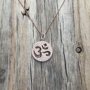 Rose Gold Om Coin Chain Necklace